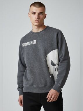 Marvel Gray Punisher Men's Sweater